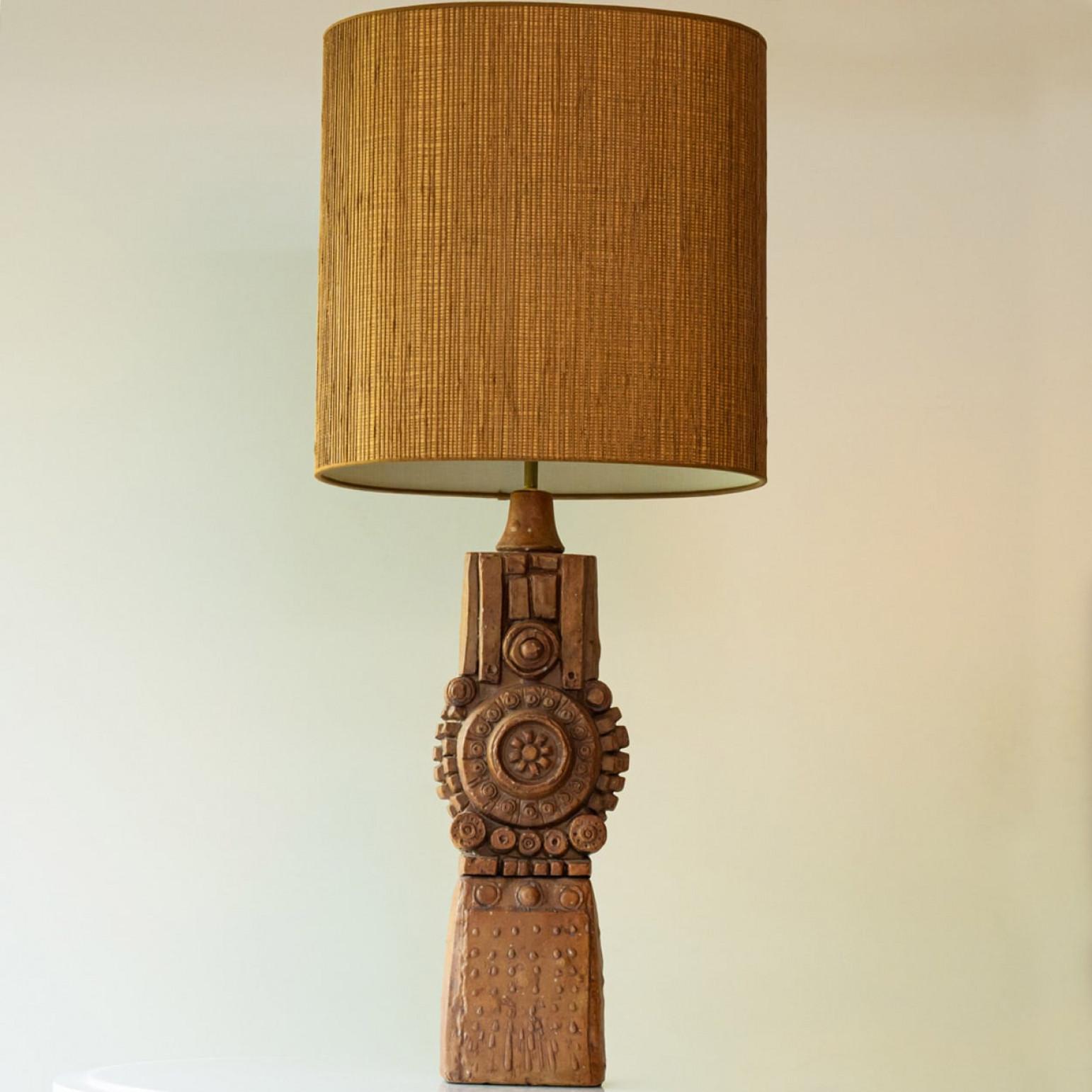 1 of the 4 Rooke Lamps, Custom Silk Lamp Shades by R. Houben For Sale 10
