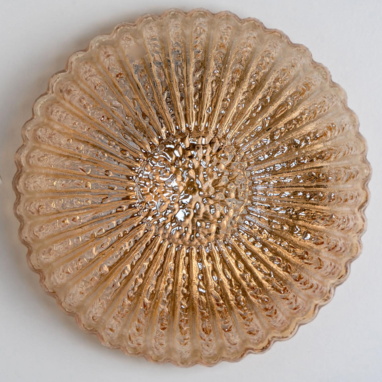 Autre 1 des 4 plafonniers ou encastrés en verre fumé de Peill Putzler, 1970 en vente