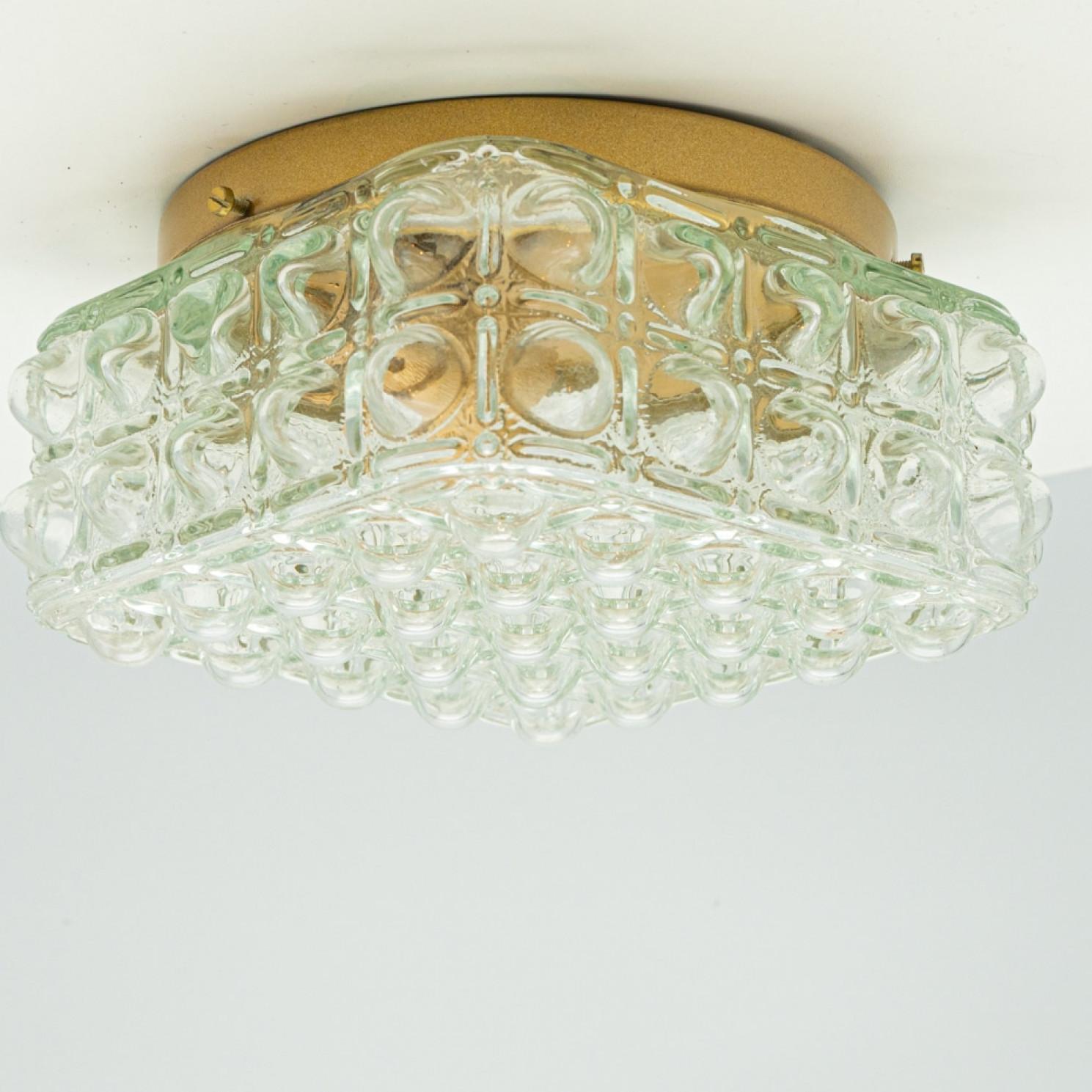 1 der 4 quadratischen Bubble Glass Flush Mount Wandleuchten von Helena Tynell, 1960 im Angebot 1