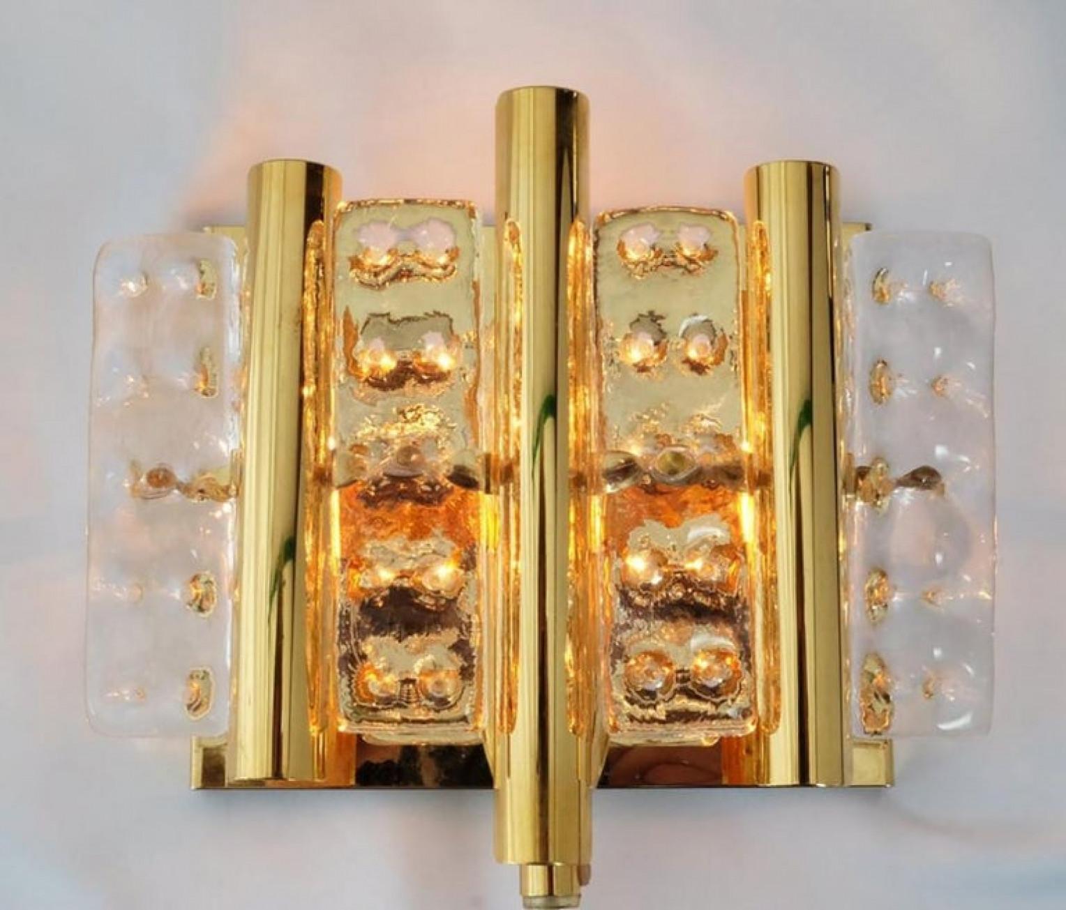 Mid-20th Century 1 of the 4 Wall Lights by Carl Fagerlund for Orrefors, 1960s For Sale