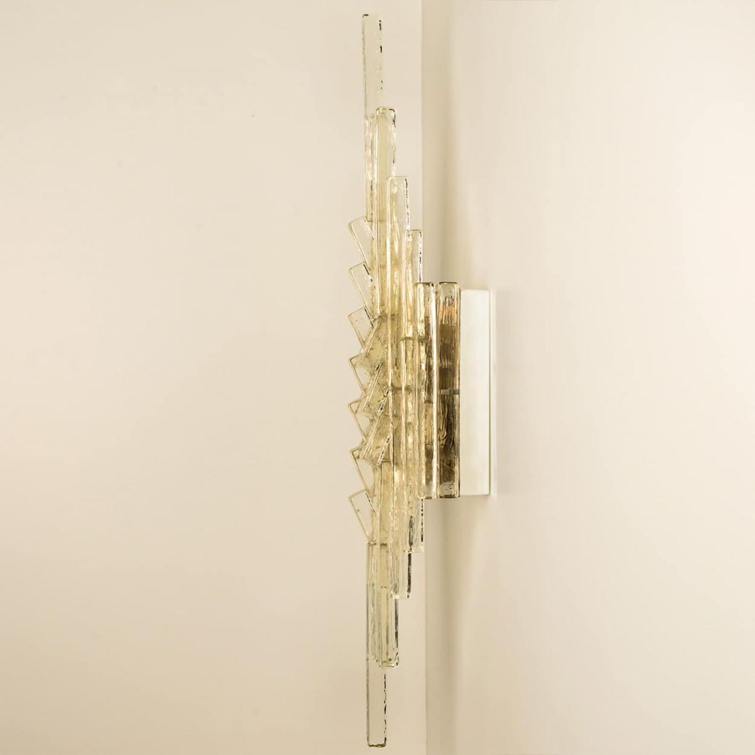 1 of the 4 XXL PoliArte Glass Wall Lights, Italy 1970s For Sale 4