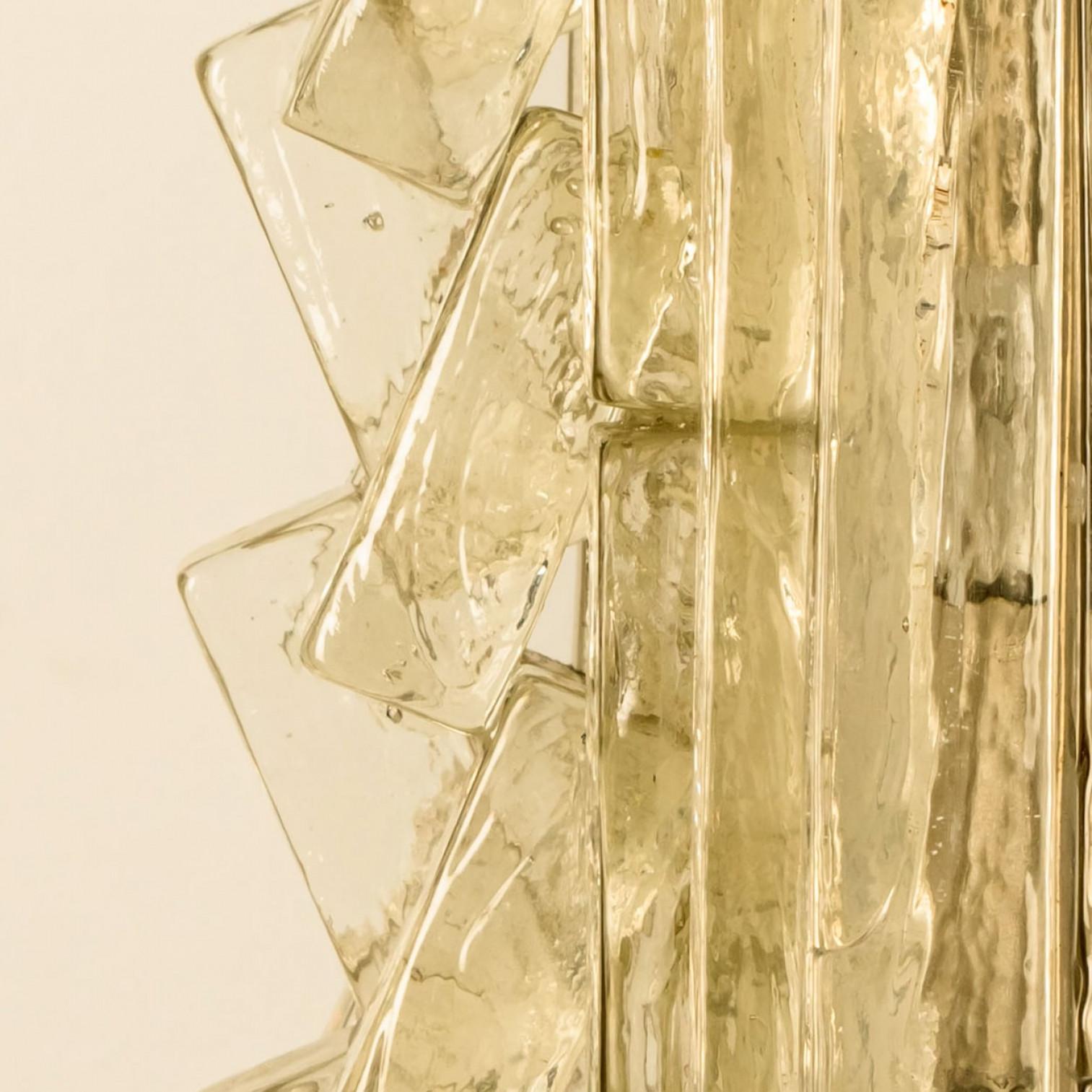 1 de los 4 Apliques de Cristal XXL PoliArte, Italia Años 70 Art Decó en venta