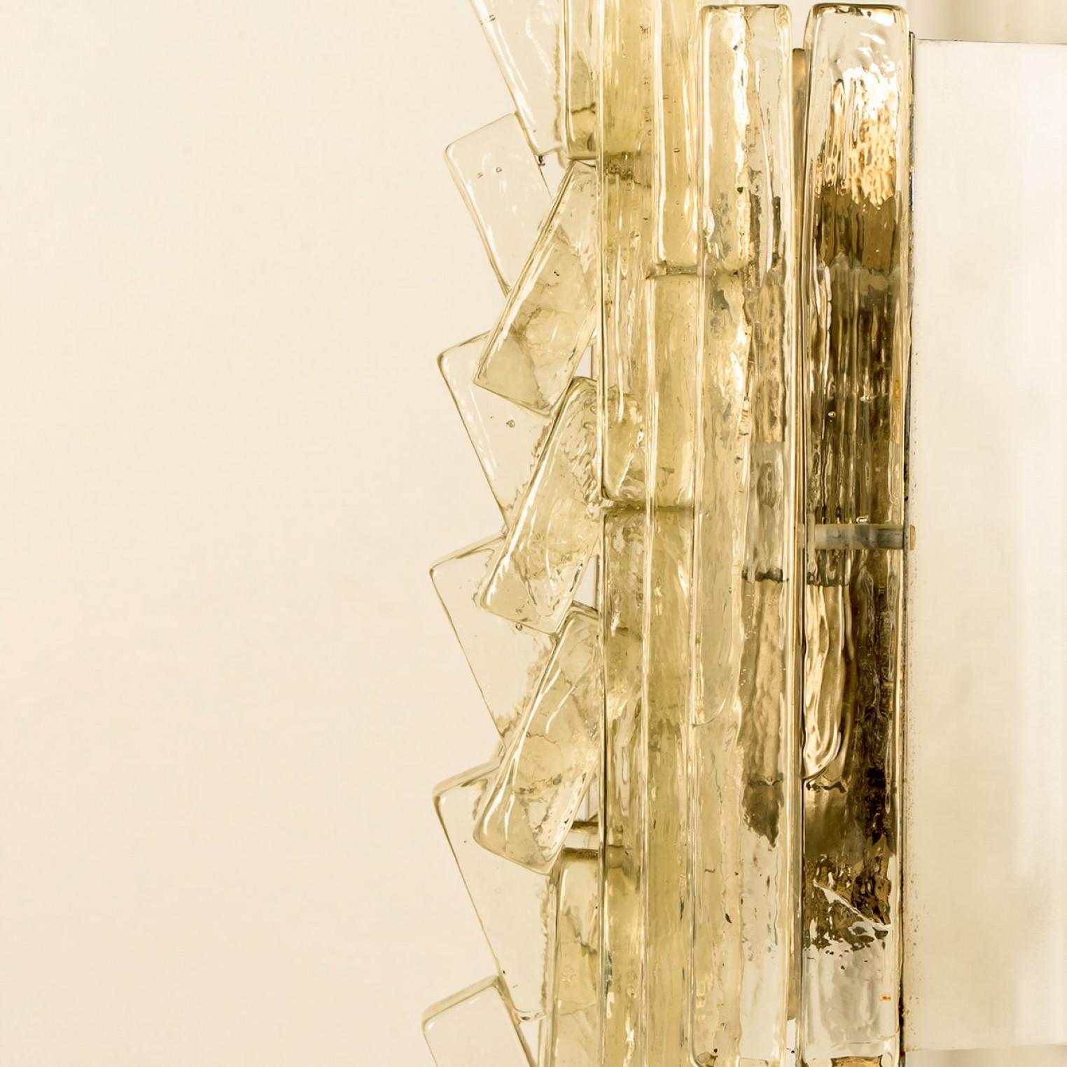 1 of the 4 XXL PoliArte Glass Wall Lights, Italy 1970s For Sale 1