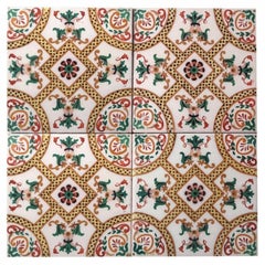 1 of the 40 Antique Ceramic Tiles with Fish by Onda Spain, circa 1900