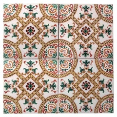 1 of the 40 Antique Ceramic Tiles with Fish by Onda Spain, circa 1900