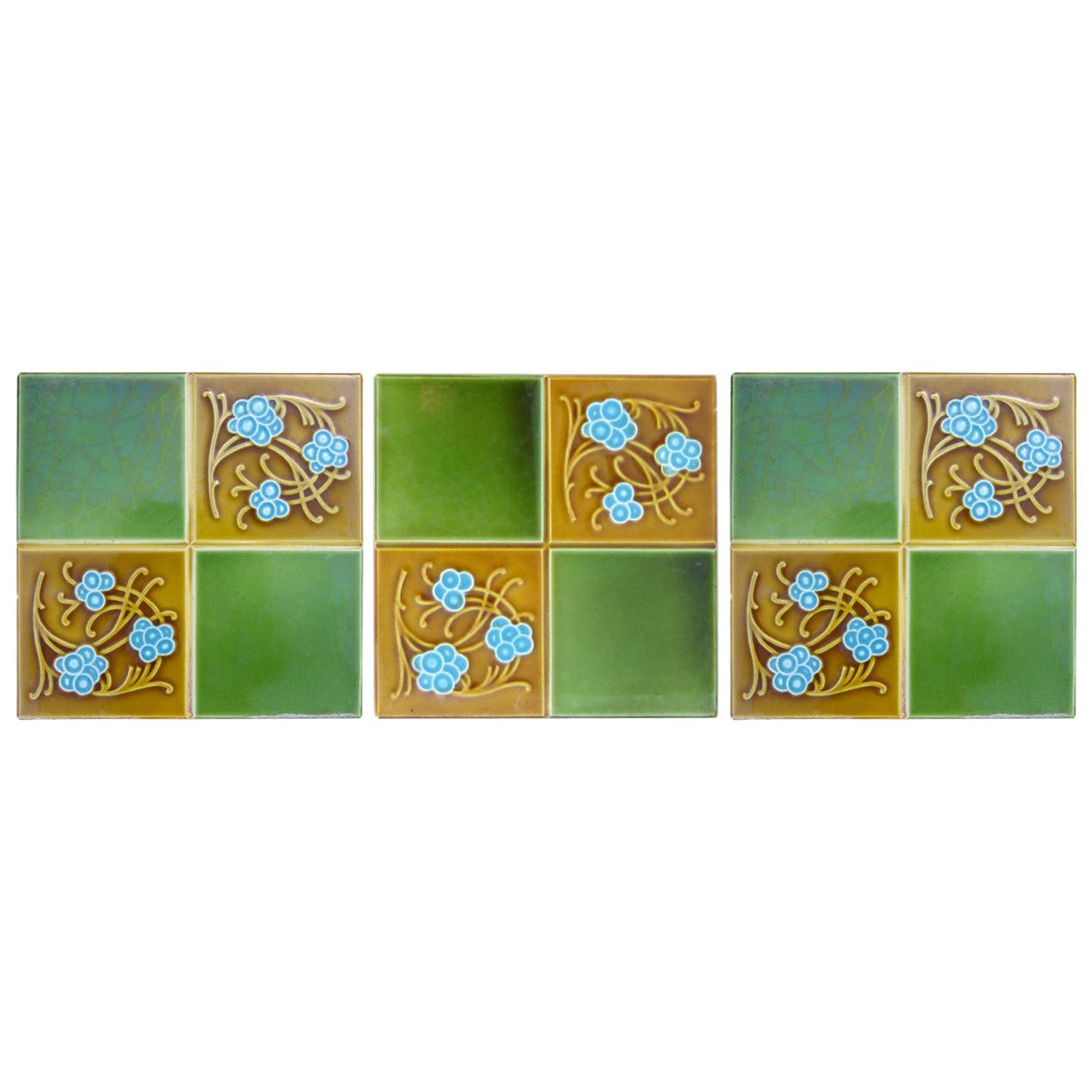 1 of the 40 Art Deco Glased Relief Tiles by Gilliot Frères, Hemiksem, circa 1920 For Sale at 1stDibs