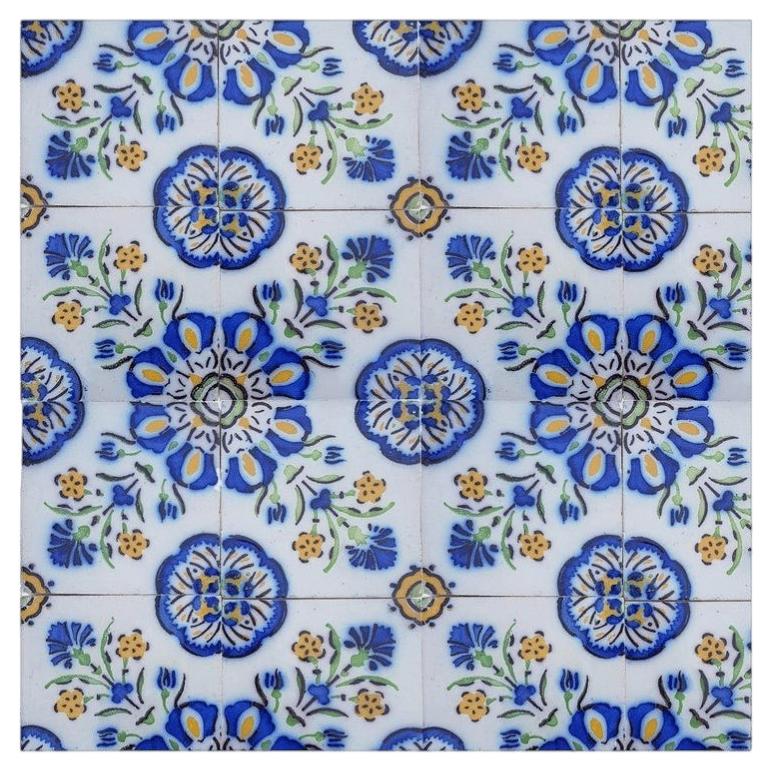 1 delle 410 Piastrelle di ceramica antiche fatte a mano di Devres, Francia, anni '10 del XX secolo