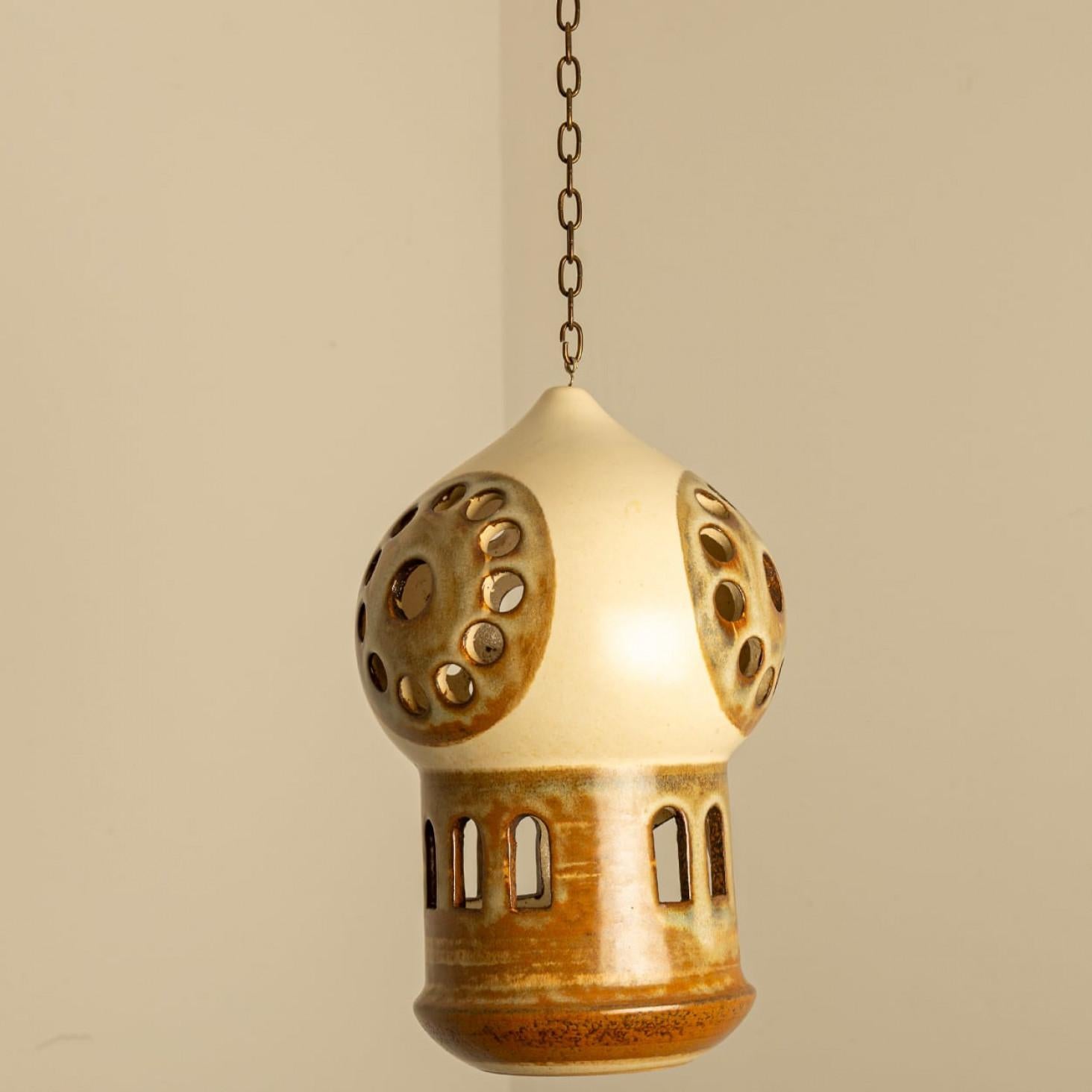 Ceramica 1 delle 5 lanterne in ceramica, Danimarca 1970 in vendita