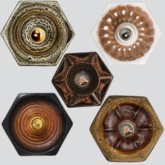 1 of the 5 Ceramic Wall Lights by Pan Leuchten, Germany, 1960