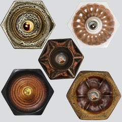 1 der 5 keramischen Wall Lights von Pan Leuchten, Deutschland, 1960