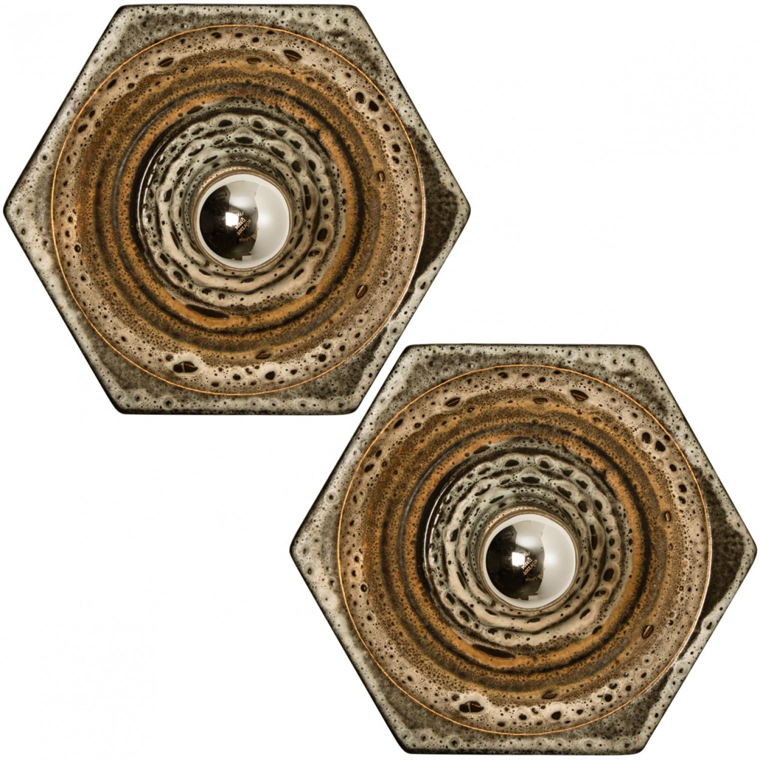 1 delle 5 applique in ceramica di Pan Leuchten, Germania, 1960 in vendita 1