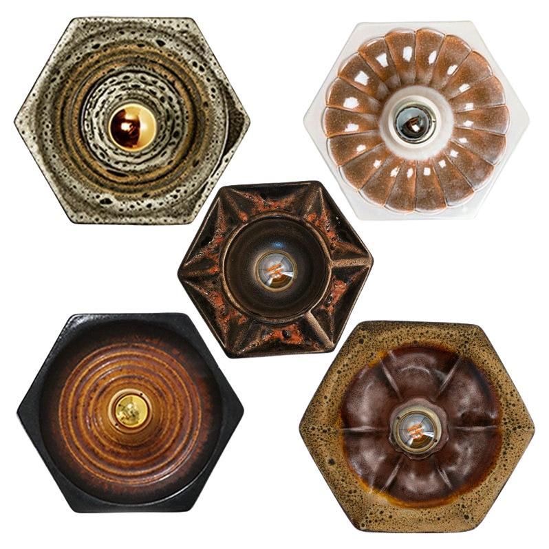 1 de los 5 apliques de cerámica de Pan Leuchten, Alemania, 1960 en venta