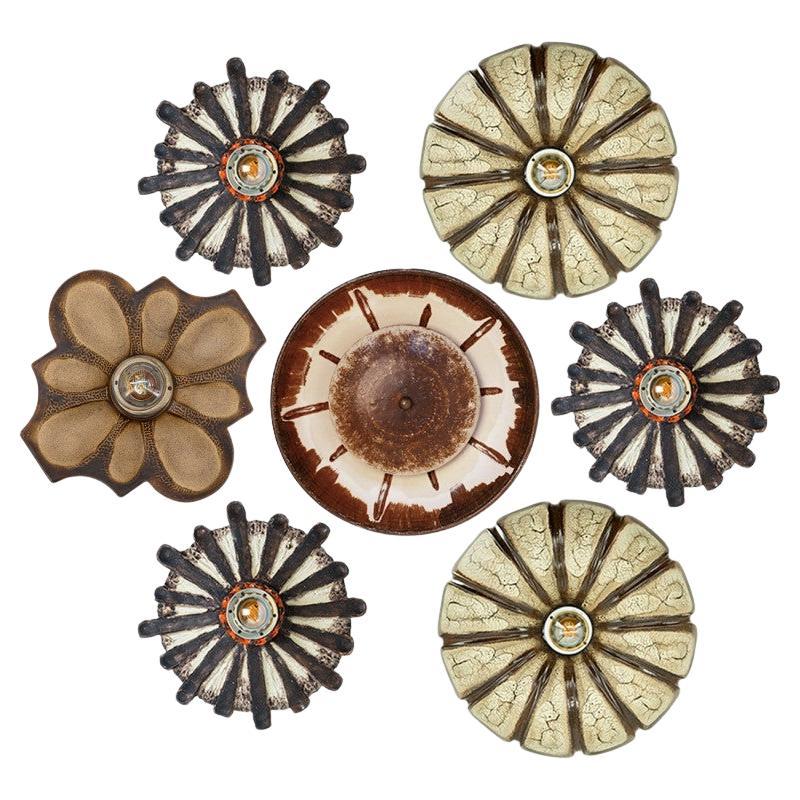 1 of the 5 Ceramic Wall Lights, Germany, 1960