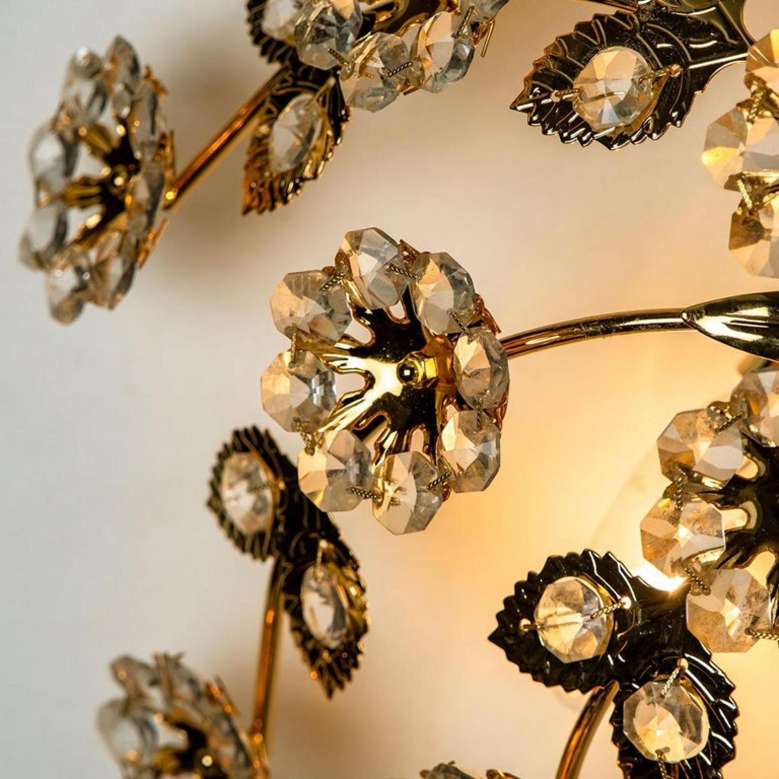 1 dei 5 Applique a fiore placcate in oro di Palwa in vendita 2