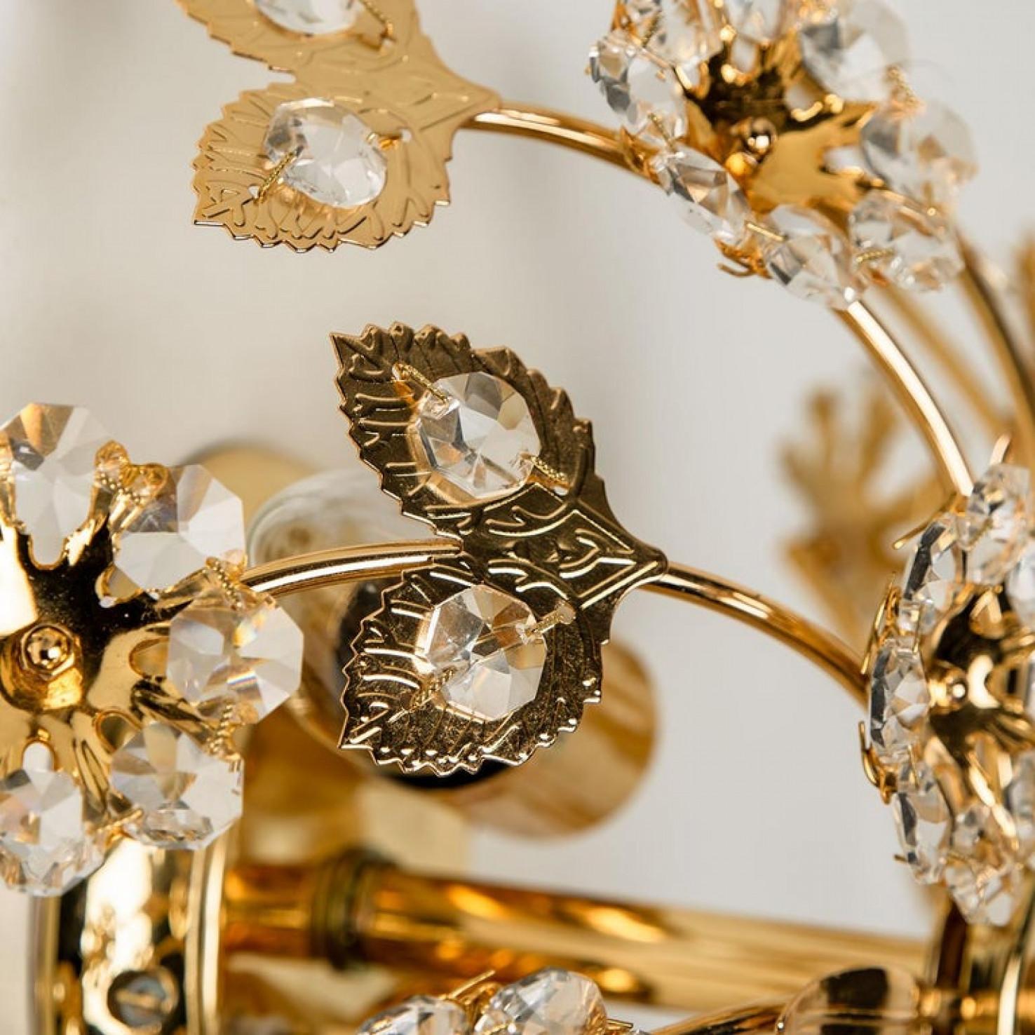 1 dei 5 Applique a fiore placcate in oro di Palwa In condizioni buone in vendita a Rijssen, NL