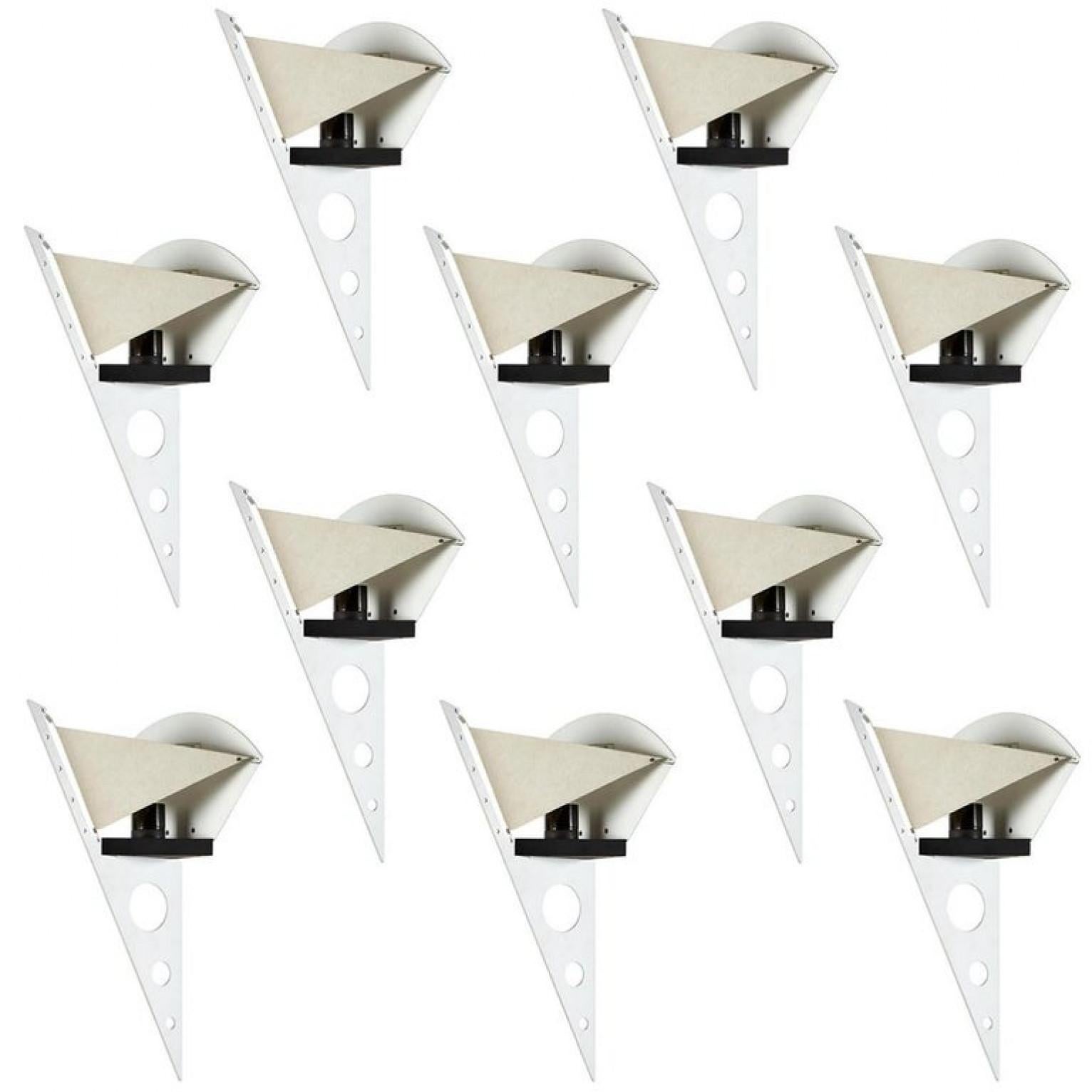 Post-Modern 1 of the 5 Pairs Postmodern Filicudara Sconces by S. Lombardi for Artemide, 1980 For Sale