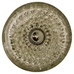 1 des 5 appliques murales Putzler, verre sculptural et chrome, années 1970