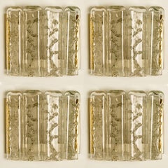 1 delle 5 Applique strutturate in vetro soffiato e ottone di Doria, 1960