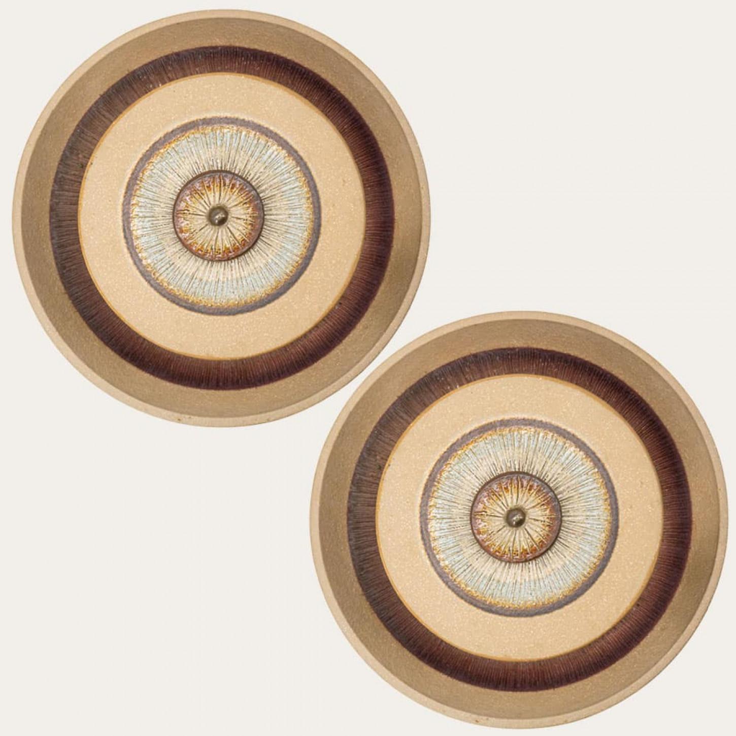 1 der 5 beeindruckenden Keramik-Wandleuchten, Dänemark, 1970 im Angebot 1