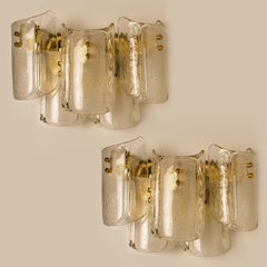 1 of the 5 XL Massive Glass Wall Lamps/Sconces in the Style of Kalmar 'W'