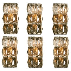 Retro 1 of the 6 Bakalowits Wall Lights, Nickel-Plated And Crystal, 1970