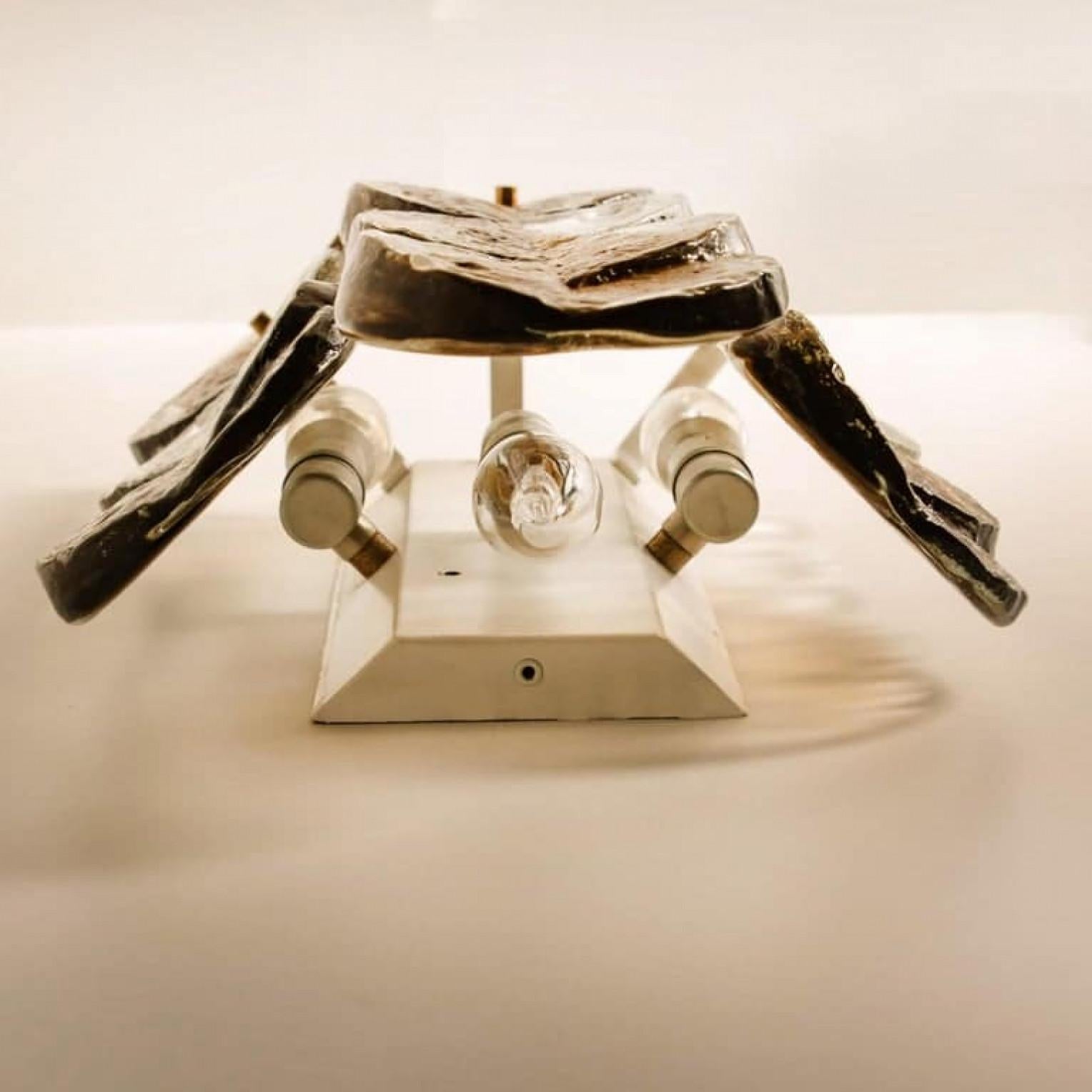 1 delle 6 applique o sconsigliere in vetro Citrus Swirl Ice di J.T. Kalmar, 1969 in vendita 2