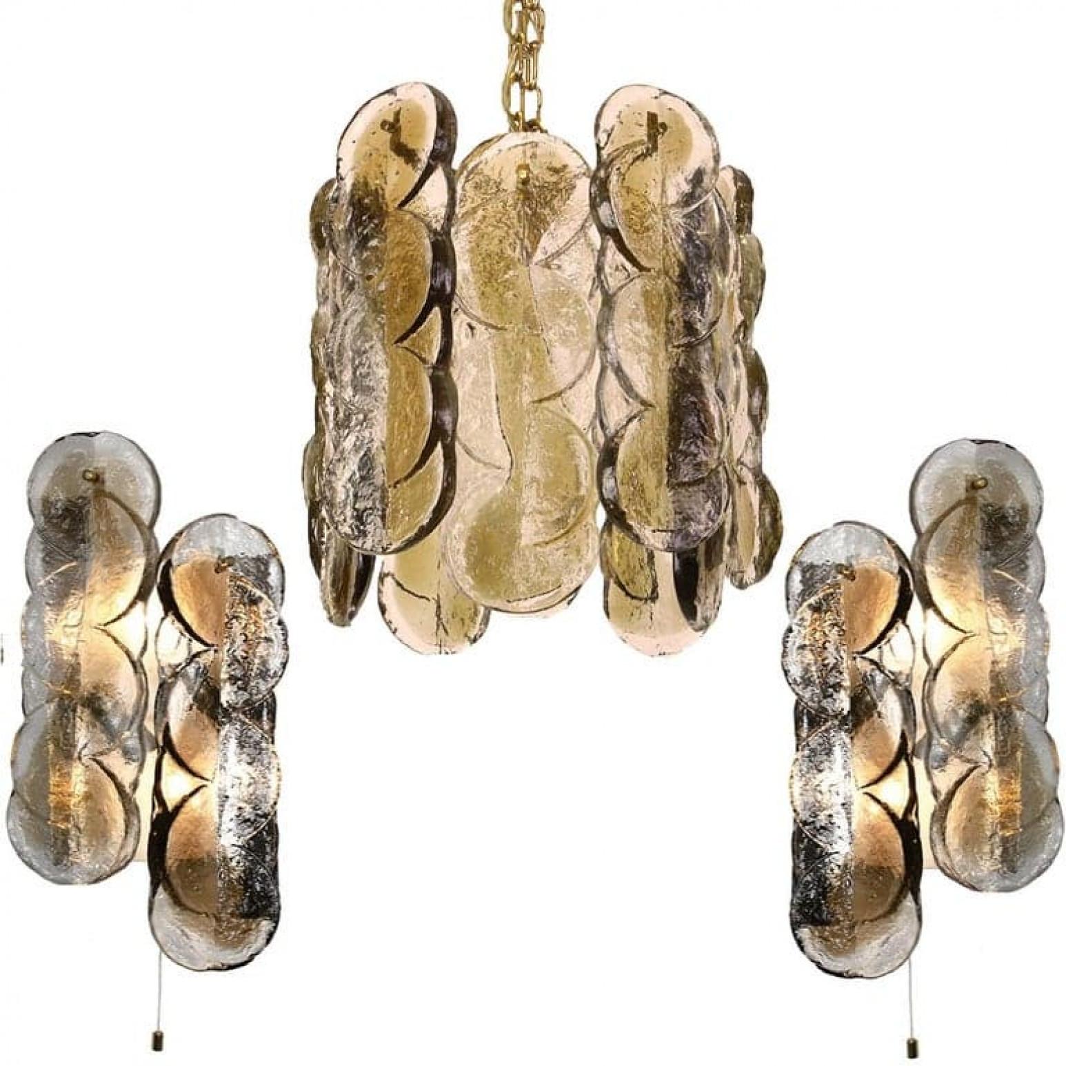 1 delle 6 applique o sconsigliere in vetro Citrus Swirl Ice di J.T. Kalmar, 1969 in vendita 8