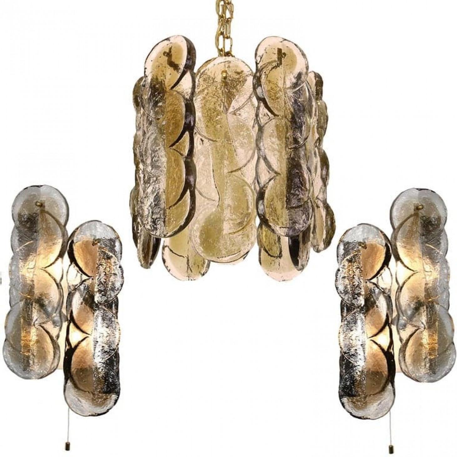1 delle 6 applique o sconsigliere in vetro Citrus Swirl Ice di J.T. Kalmar, 1969 in vendita 8