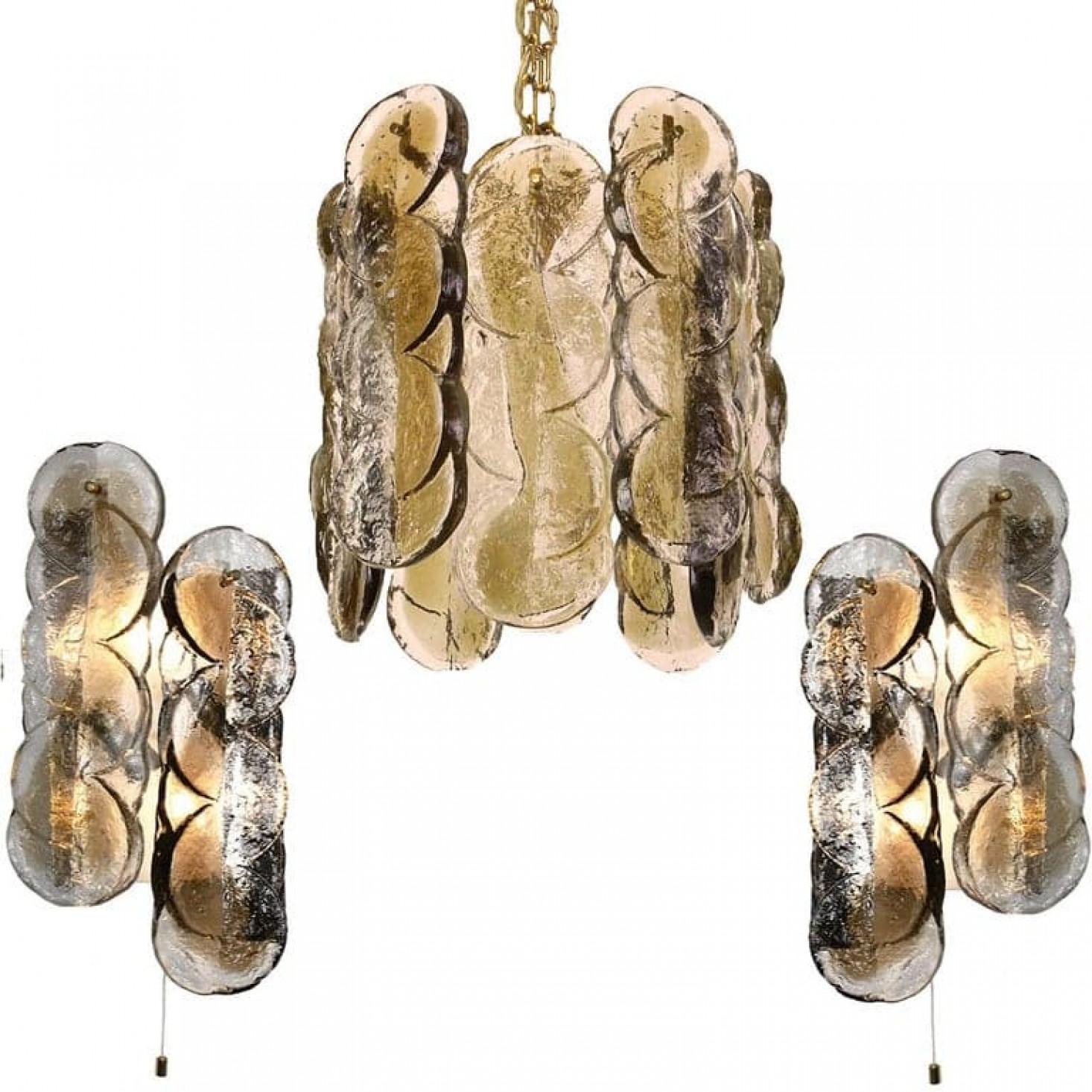 1 delle 6 applique o sconsigliere in vetro Citrus Swirl Ice di J.T. Kalmar, 1969 in vendita 8