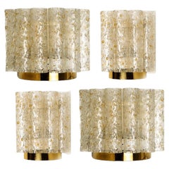 1 of the 6 Doria Wall Lamps in Brass and Glass, 1960s