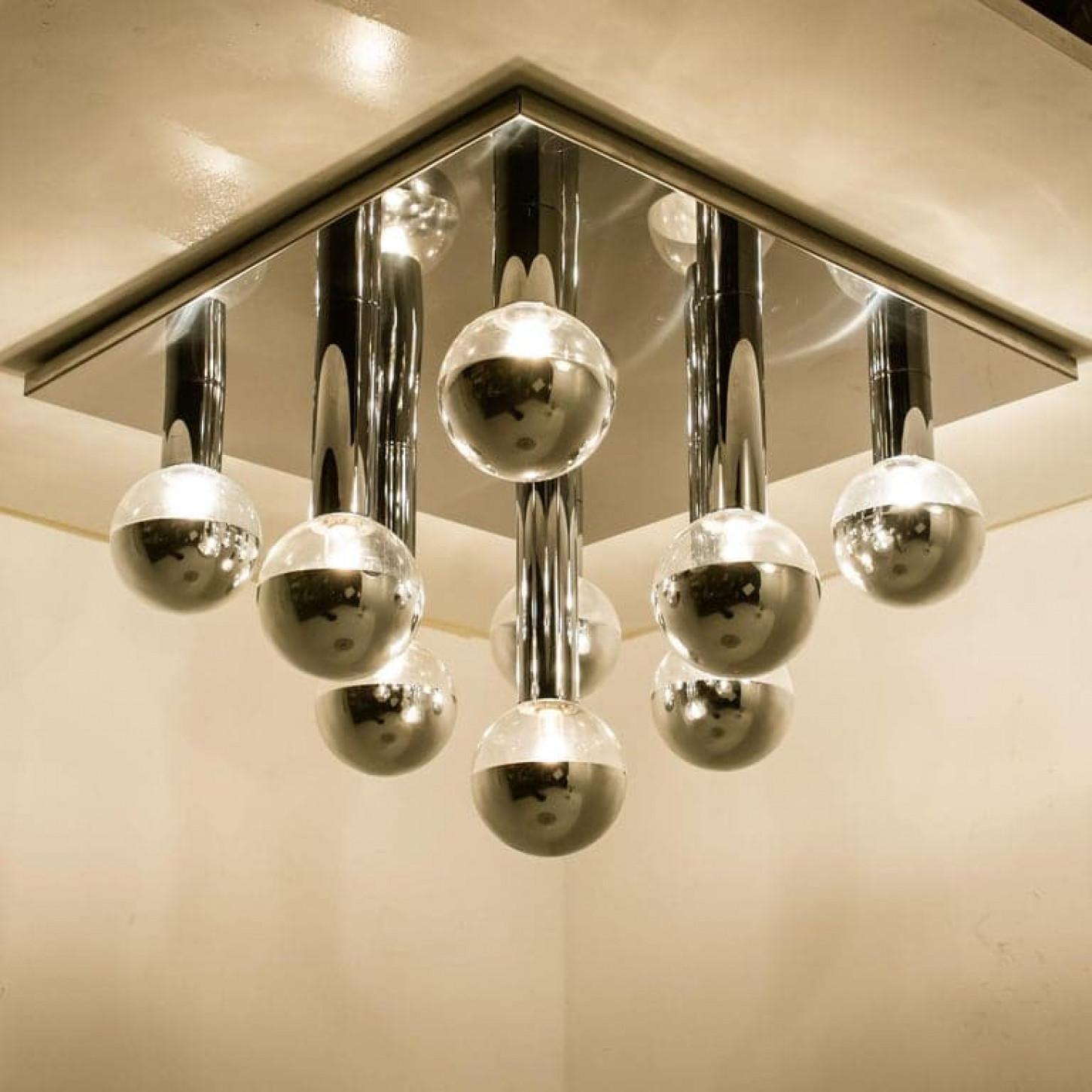 1 der 6 Extra große Wand- oder Deckenleuchte von Motoko Ishii für Staff, 1970er Jahre im Angebot 4