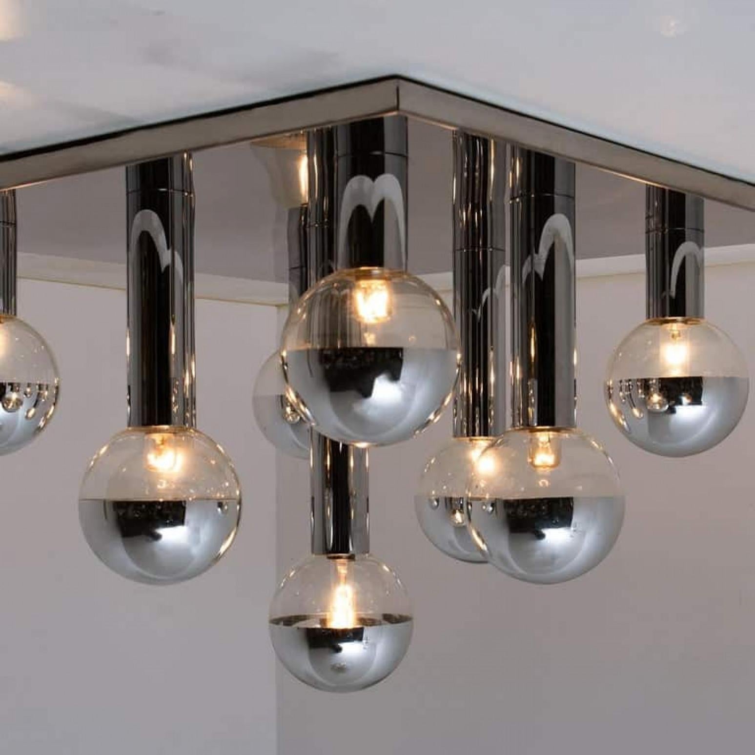 1 der 6 Extra große Wand- oder Deckenleuchte von Motoko Ishii für Staff, 1970er Jahre (Moderne der Mitte des Jahrhunderts) im Angebot