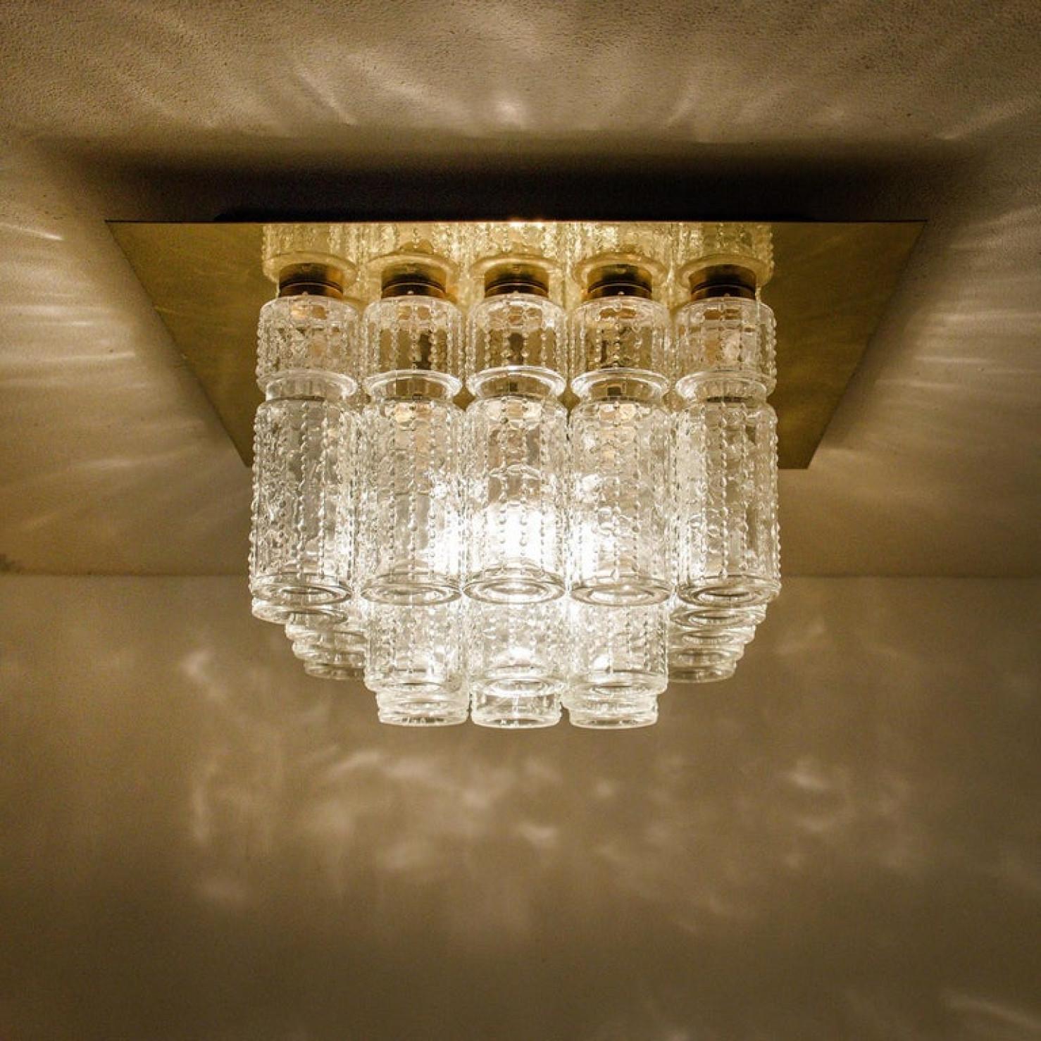 1 of the 6 Flush Mount Chandeliers by Boris Tabacoff, 1970s For Sale 3