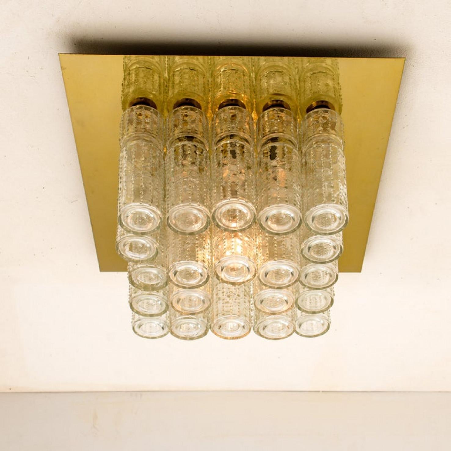 1 of the 6 Flush Mount Chandeliers by Boris Tabacoff, 1970s For Sale 4