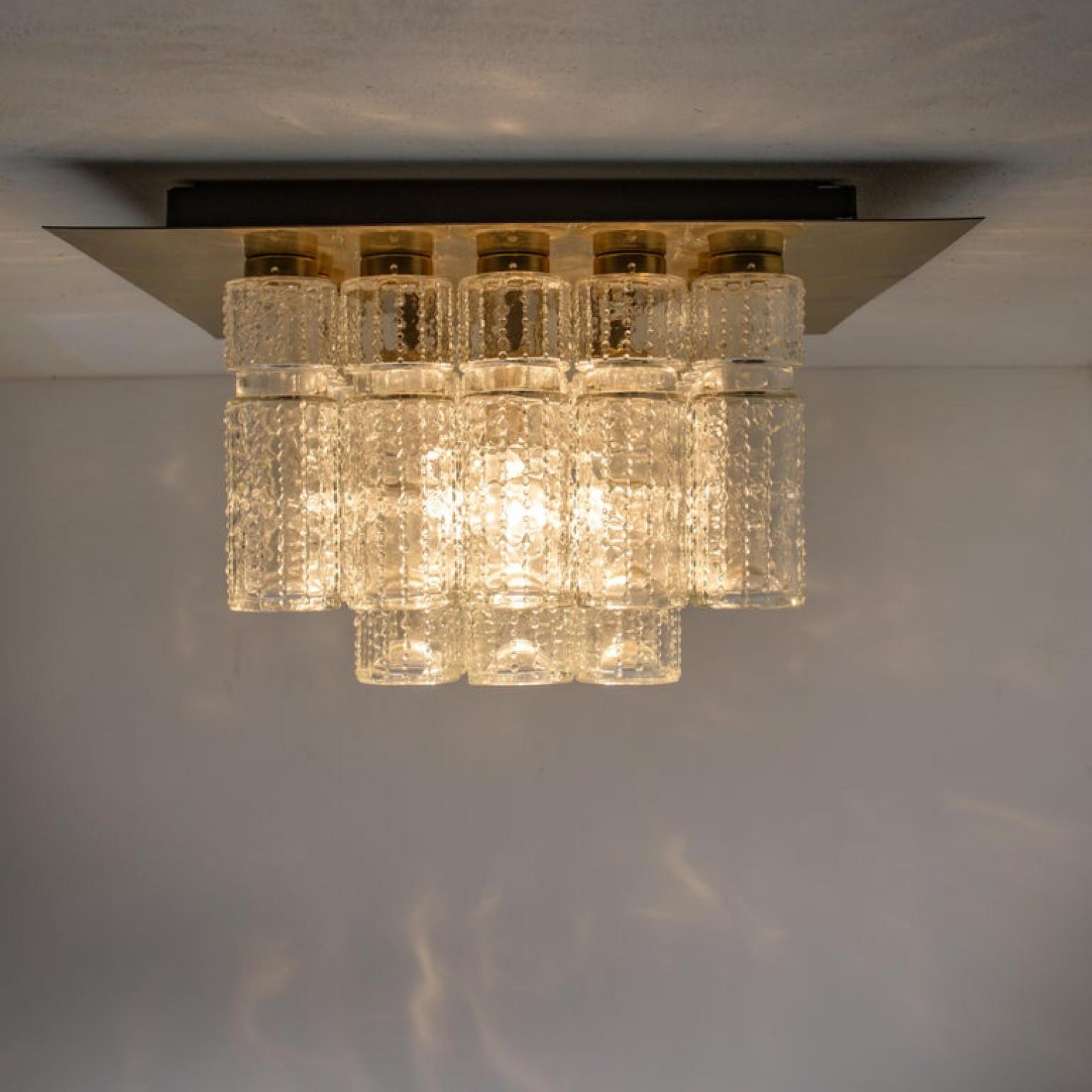 1 of the 6 Flush Mount Chandeliers by Boris Tabacoff, 1970s For Sale 7