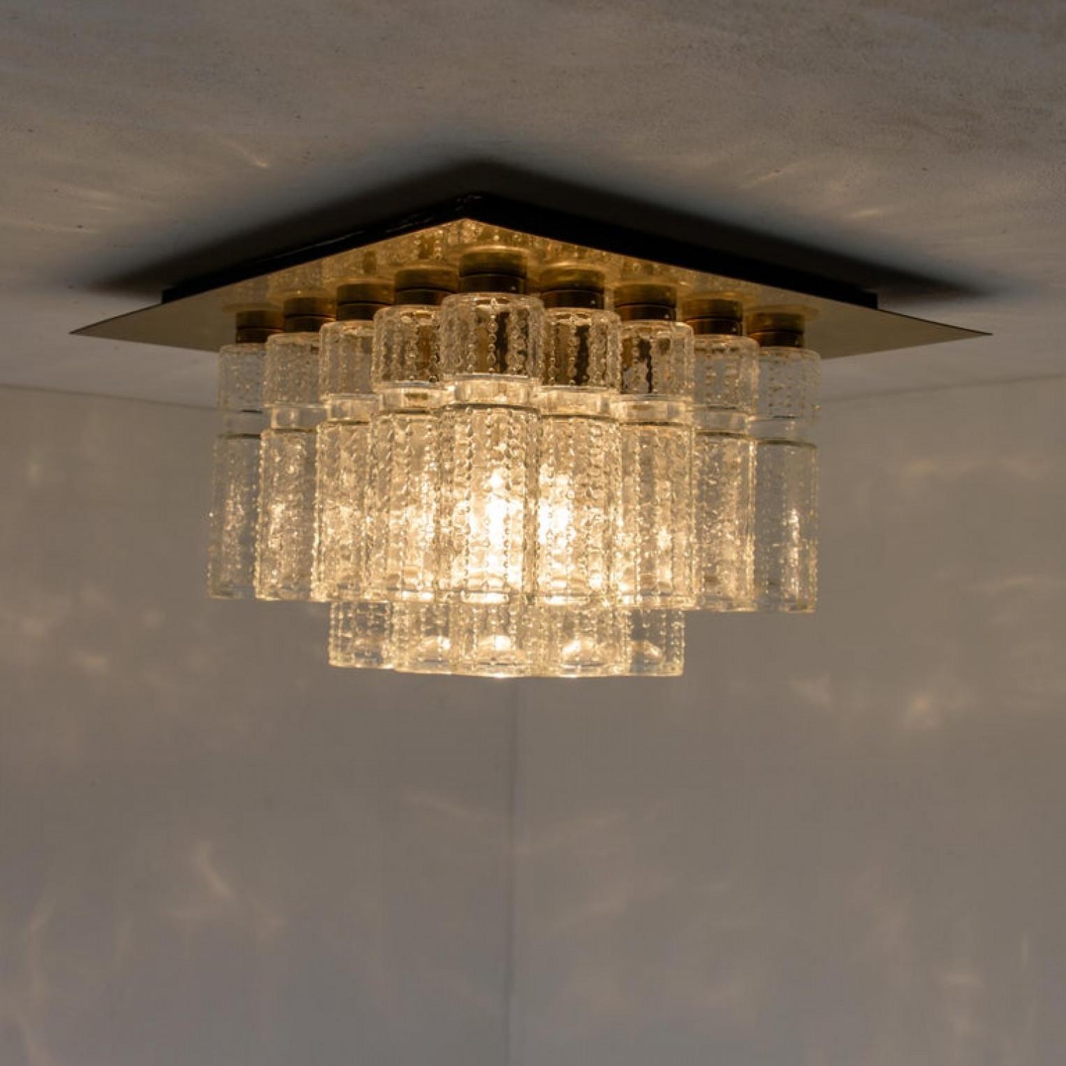 1 of the 6 Flush Mount Chandeliers by Boris Tabacoff, 1970s For Sale 8