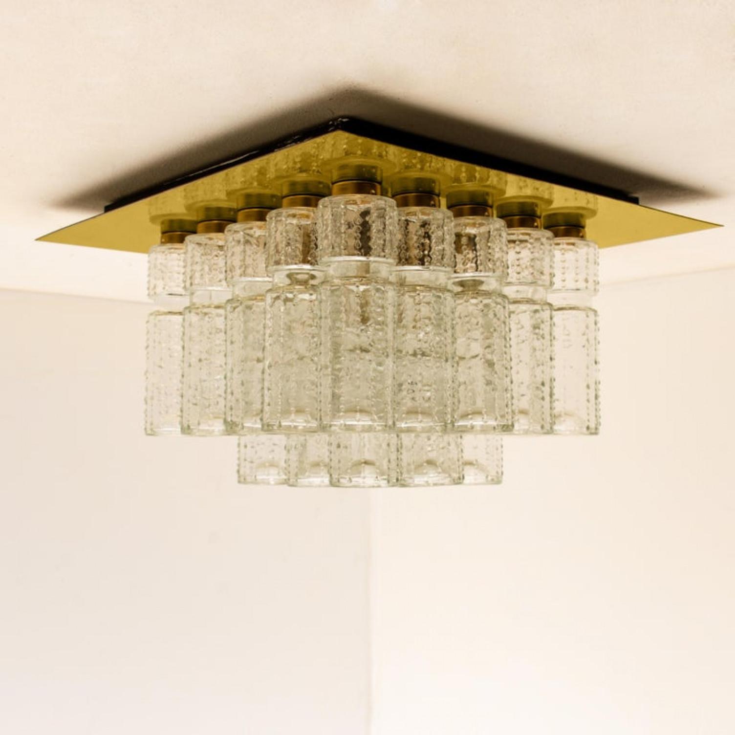 Mid-Century Modern 1 of the 6 Flush Mount Chandeliers by Boris Tabacoff, 1970s For Sale
