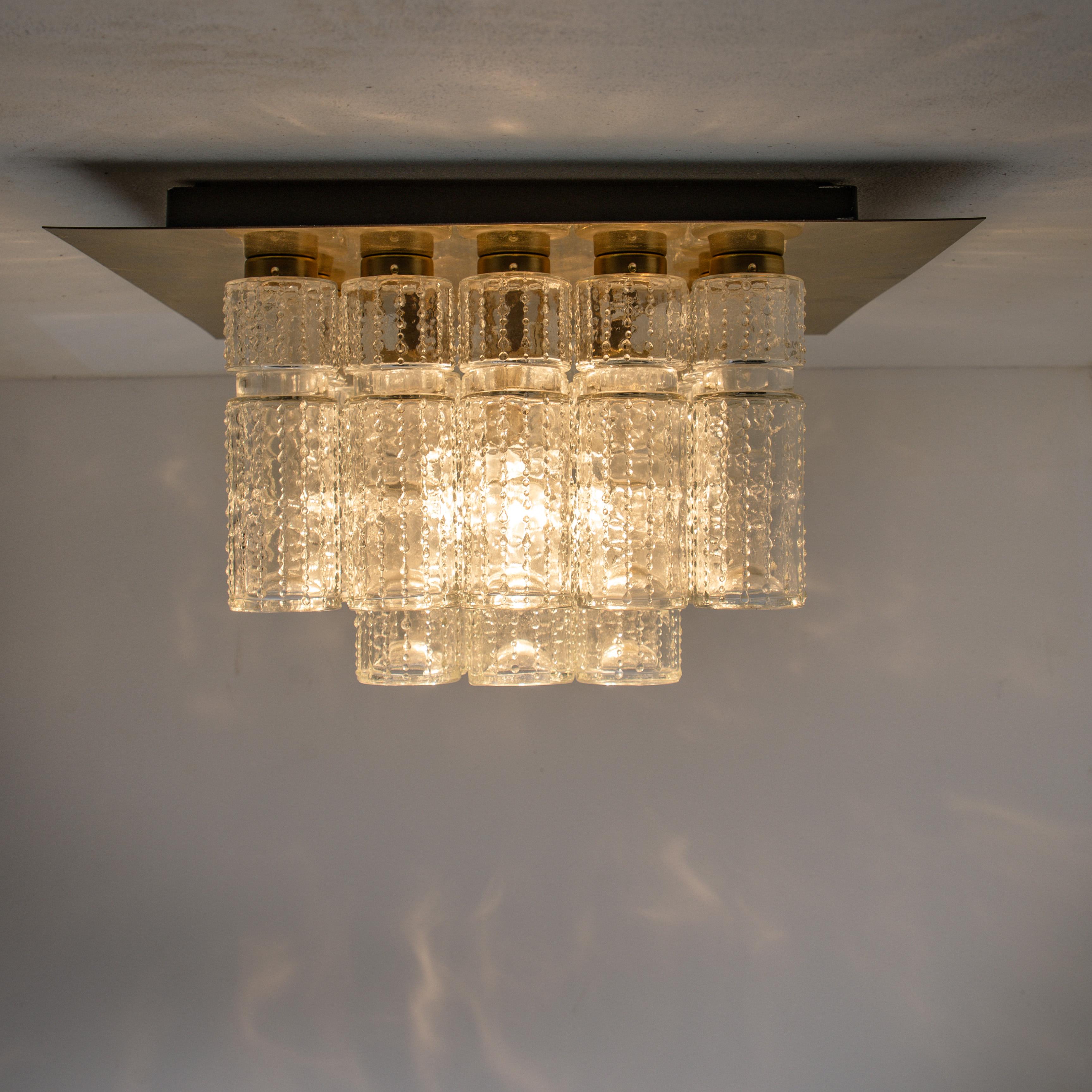 1 of the 6 Flushmount Chandeliers by Boris Tabacoff, 1970s For Sale 6