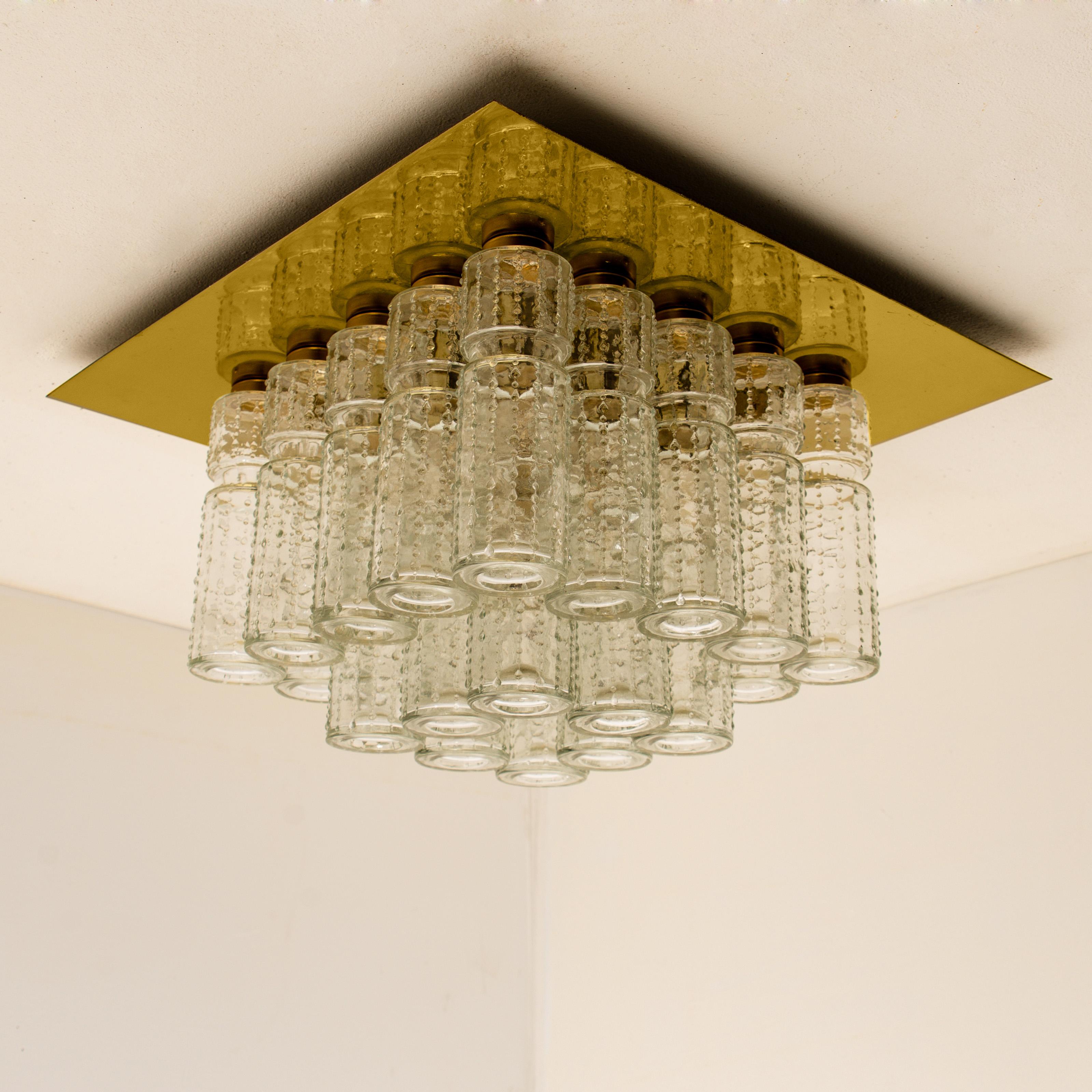 Mid-Century Modern 1 of the 6 Flushmount Chandeliers by Boris Tabacoff, 1970s For Sale