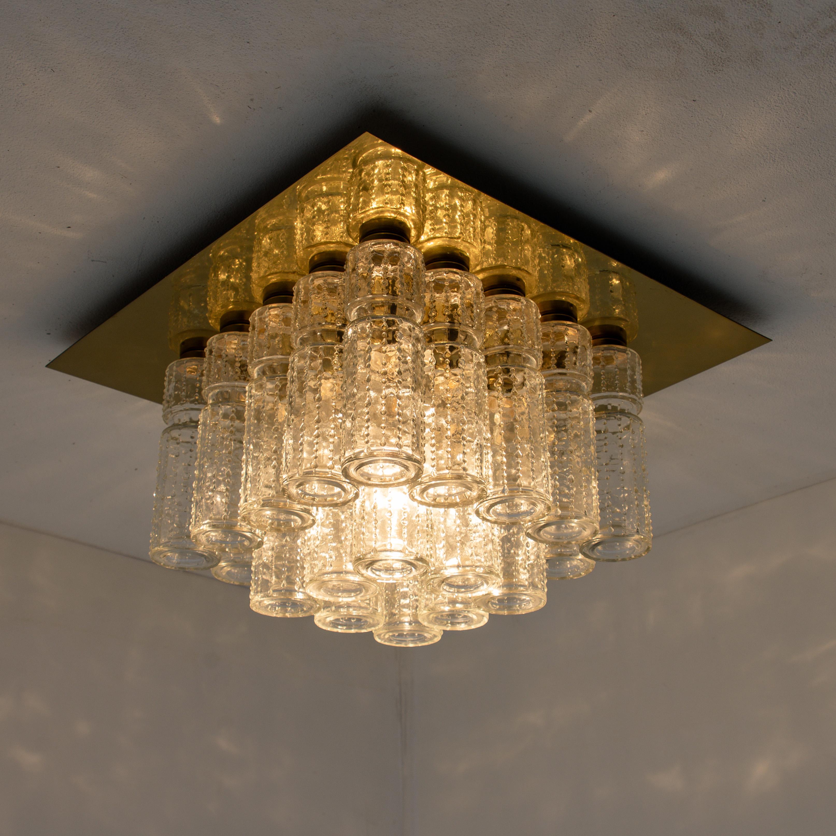 1 of the 6 Flushmount Chandeliers by Boris Tabacoff, 1970s In Good Condition For Sale In Rijssen, NL