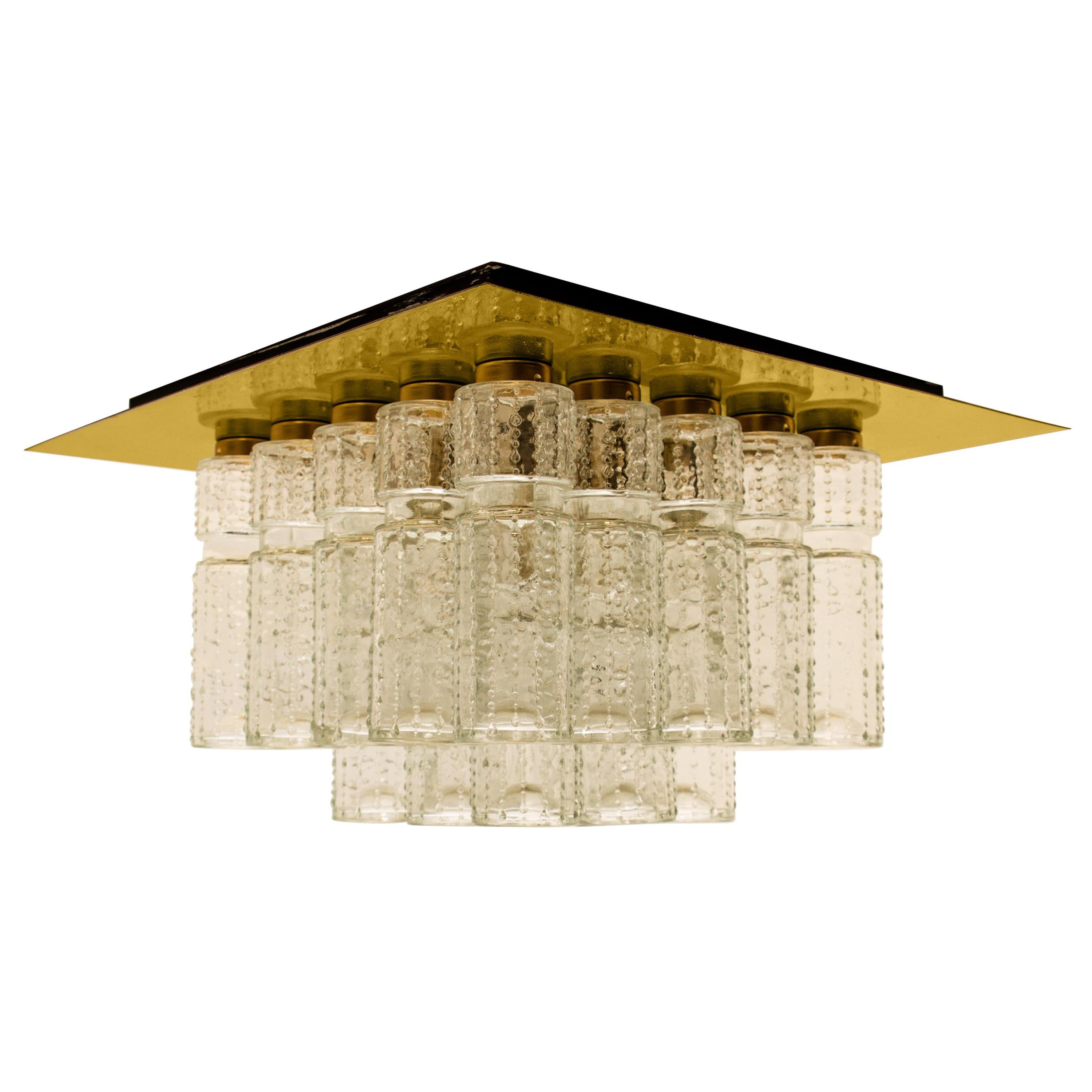 1 of the 6 Flushmount Chandeliers by Boris Tabacoff, 1970s For Sale