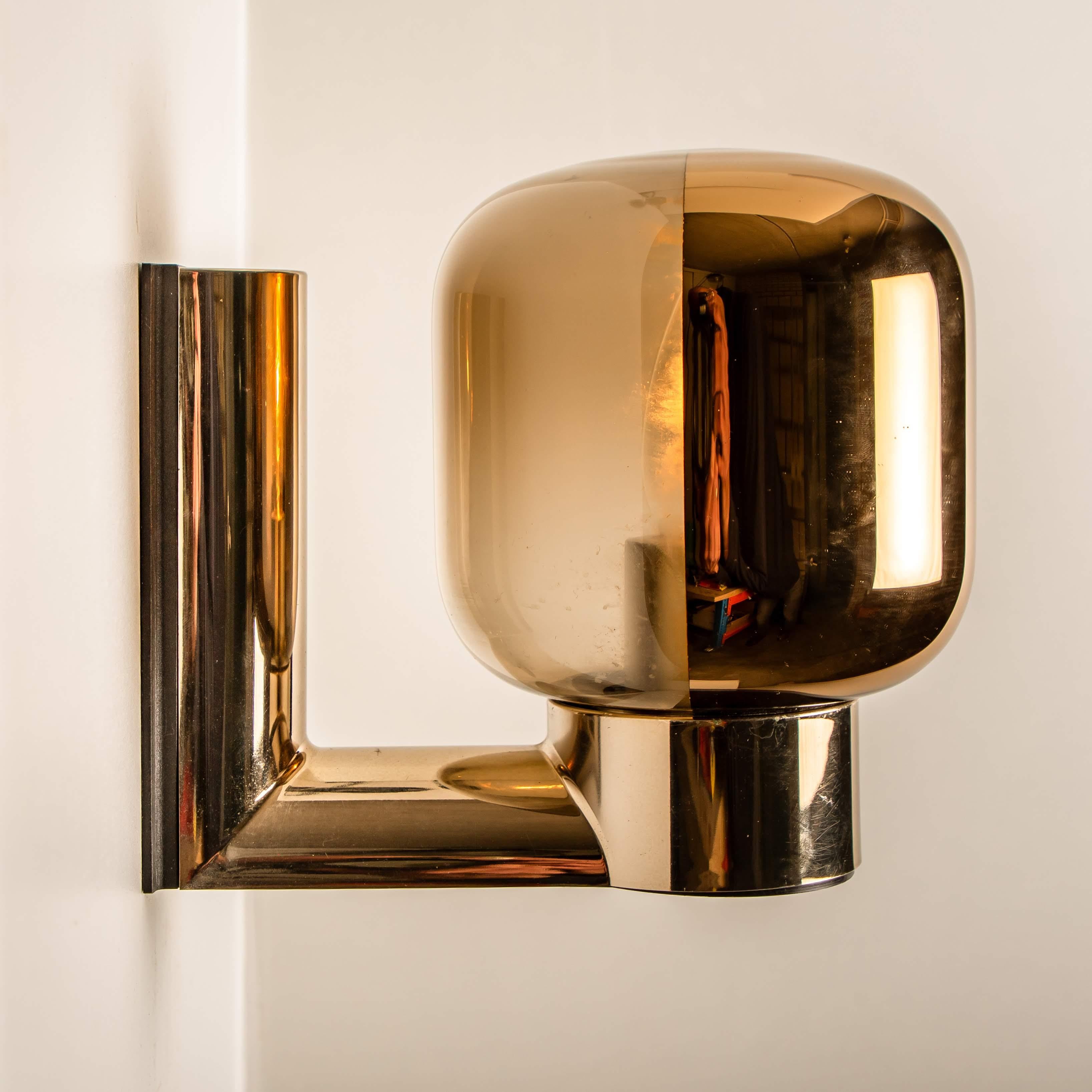 1 of the 6 Geometrical Smoked Glass Sconces by Staff, 1970 5
