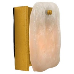 1 of the 6 Glass and Brass Light Fixtures Designed by J.T Kalmar, Austria, 1960s
