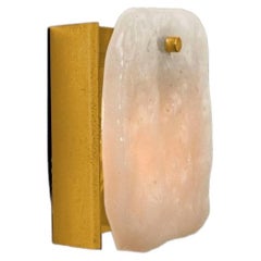 1 of the 6 Glass and Brass Light Fixtures Designed by J.T Kalmar, Austria, 1960s
