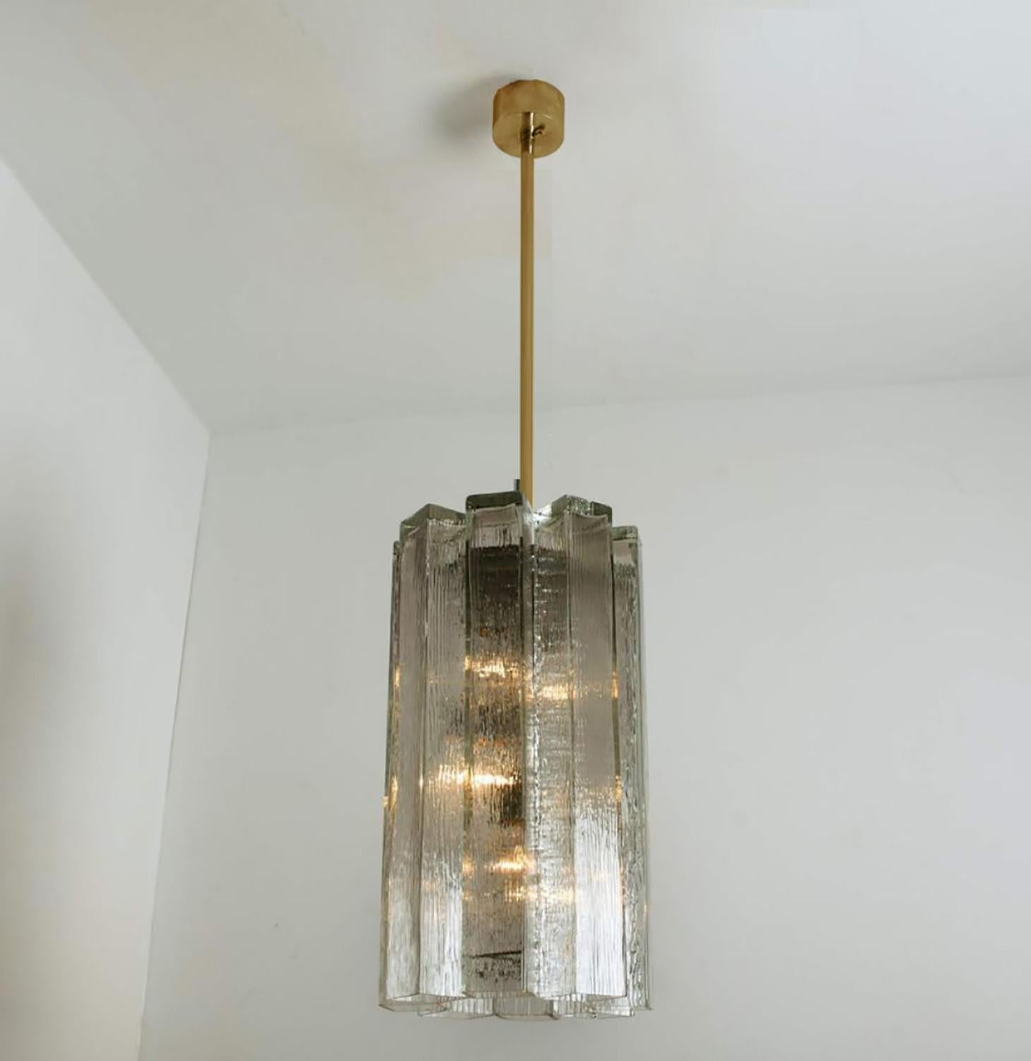 Other 1 of the 4 Hand Blown Murano Pendant Lights, Model 4308, by Doria, 1970