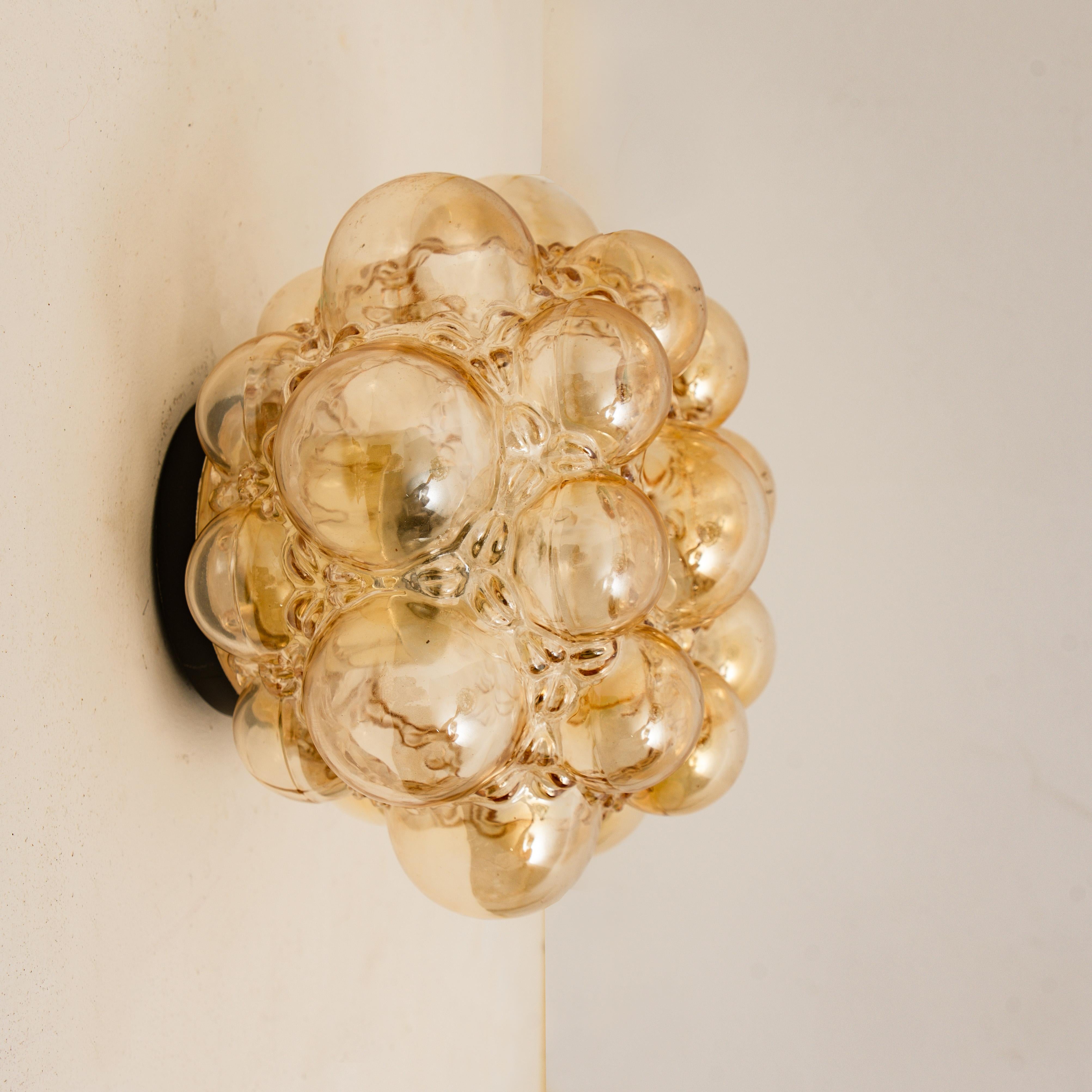 1 of the 6 Helena Tynell Amber Bubble Flushmounts or Wall Sconces, 1960s 4