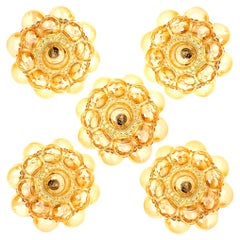 1 of the 6 Helena Tynell Amber Bubble Flushmounts or Wall Sconces, 1960s
