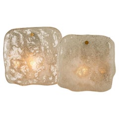 1 der 6 Leuchten aus Glas und Messing, entworfen von J.T Kalmar, 1960