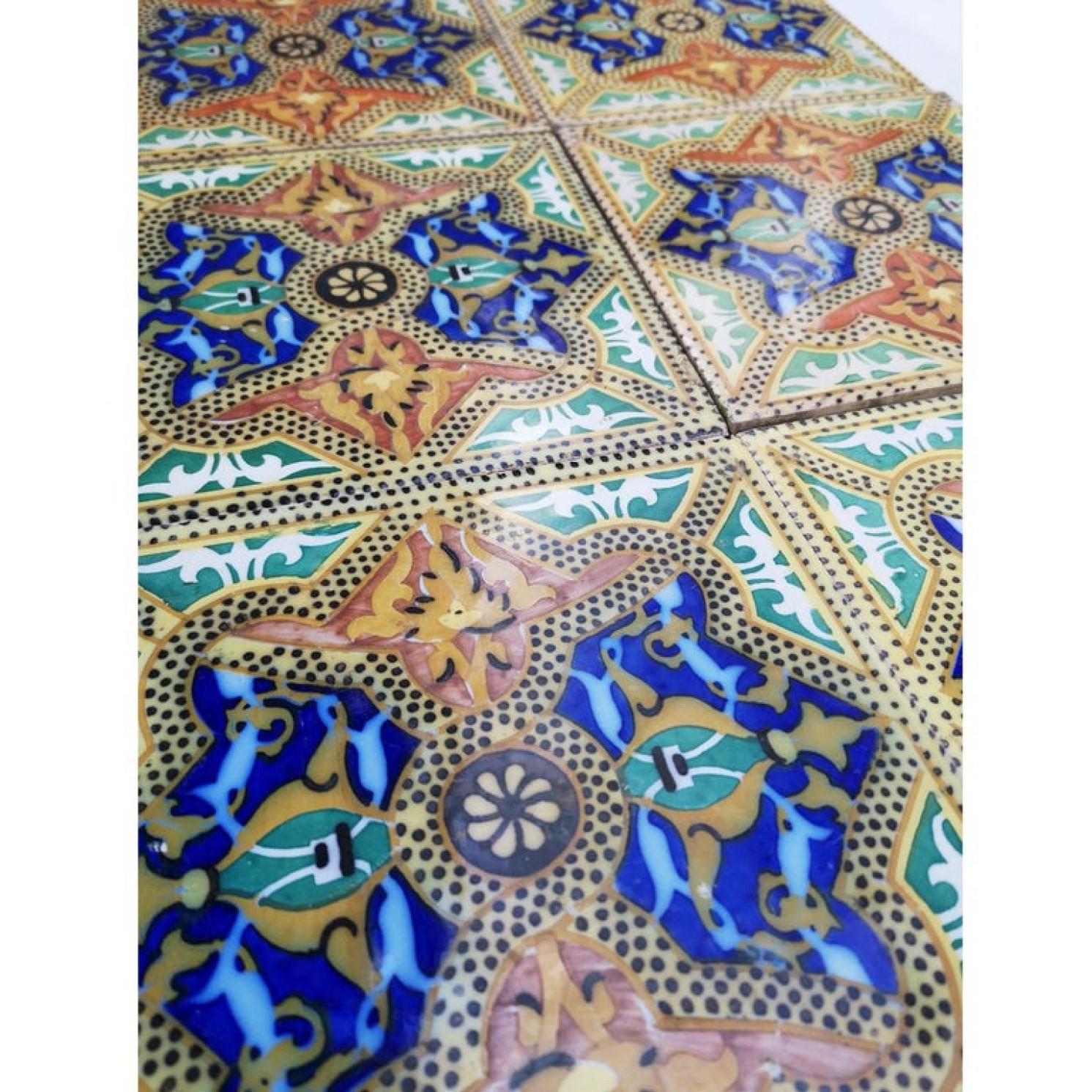 1 of the 6 Unique Antique Ceramic Tiles, Onda, Spain Valencia, circa 1900 For Sale 3