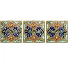 1 of the 6 Unique Antique Ceramic Tiles, Onda, Spain Valencia, circa 1900